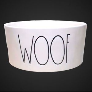 Rae Dunn Magenta Artisan 6 inches Pet Bowl “WOOF”